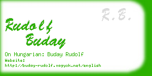 rudolf buday business card